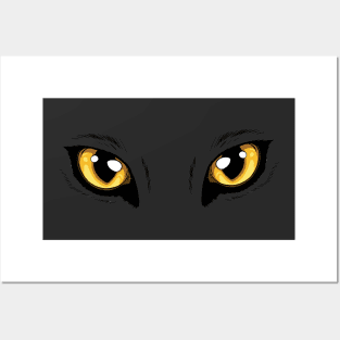 Yellow Cat Eyes Posters and Art